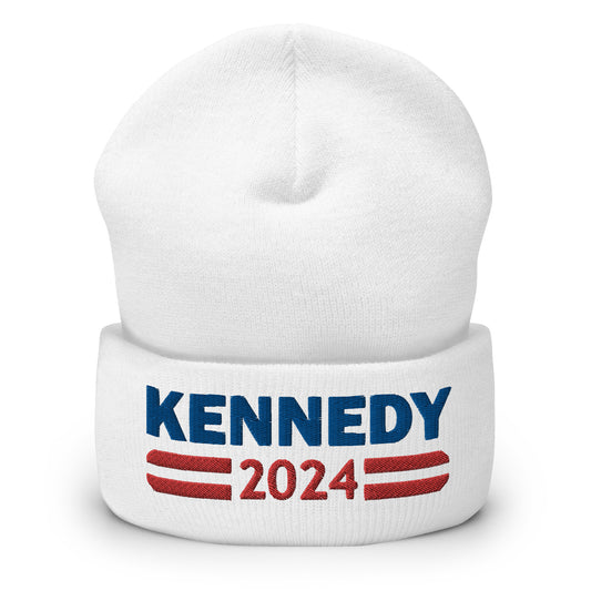 Kennedy 2024 Hat, Embroidered RFK Jr 2024 Presidential Campaign Cuffed Beanie