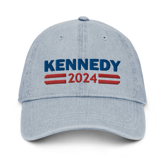 Kennedy 2024 Hat, Embroidered RFK Jr 2024 Presidential Campaign Denim Cap