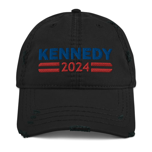 Kennedy 2024 Hat, Embroidered RFK Jr 2024 Presidential Campaign Distressed Dad Cap