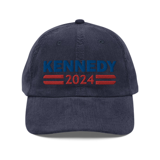 Kennedy 2024 Hat, Embroidered RFK Jr 2024 Presidential Campaign Vintage Corduroy Cap
